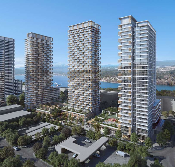 Massive Three-Tower Development Proposed Next to Moody Centre SkyTrain Station