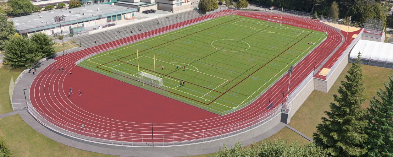 New Track and Field Hub at WVSS: West Vancouver Place for Sport Nears Completion